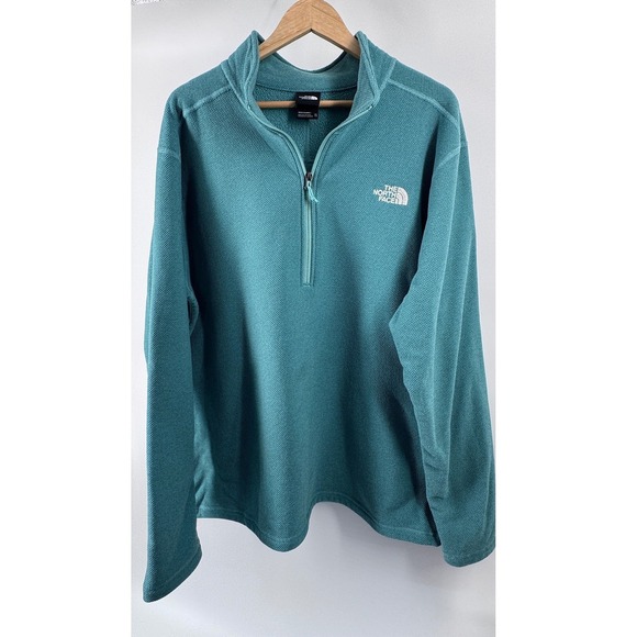 The North Face Other - The North Face Quarter Zip Pullover Mens XXL Teal Fleece Outdoor Sweater
